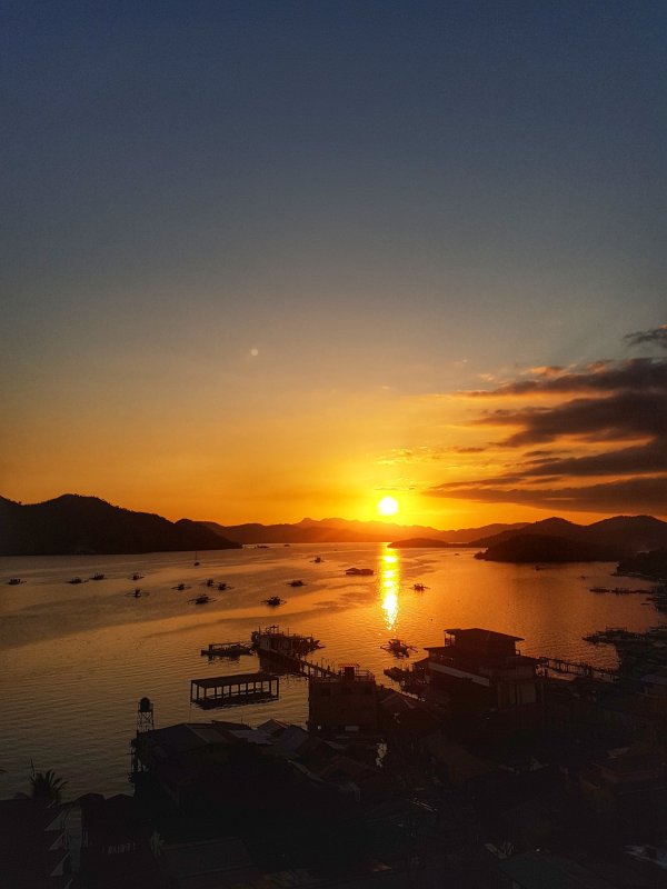 Sunset over Coron Bay, Philippines