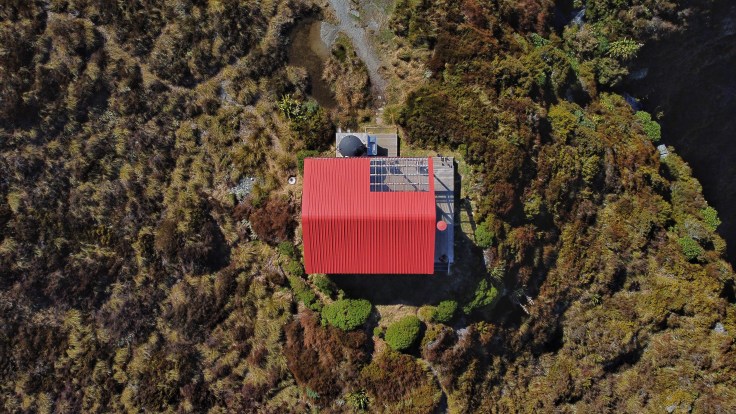 Aerial photo of Liverpool Hut