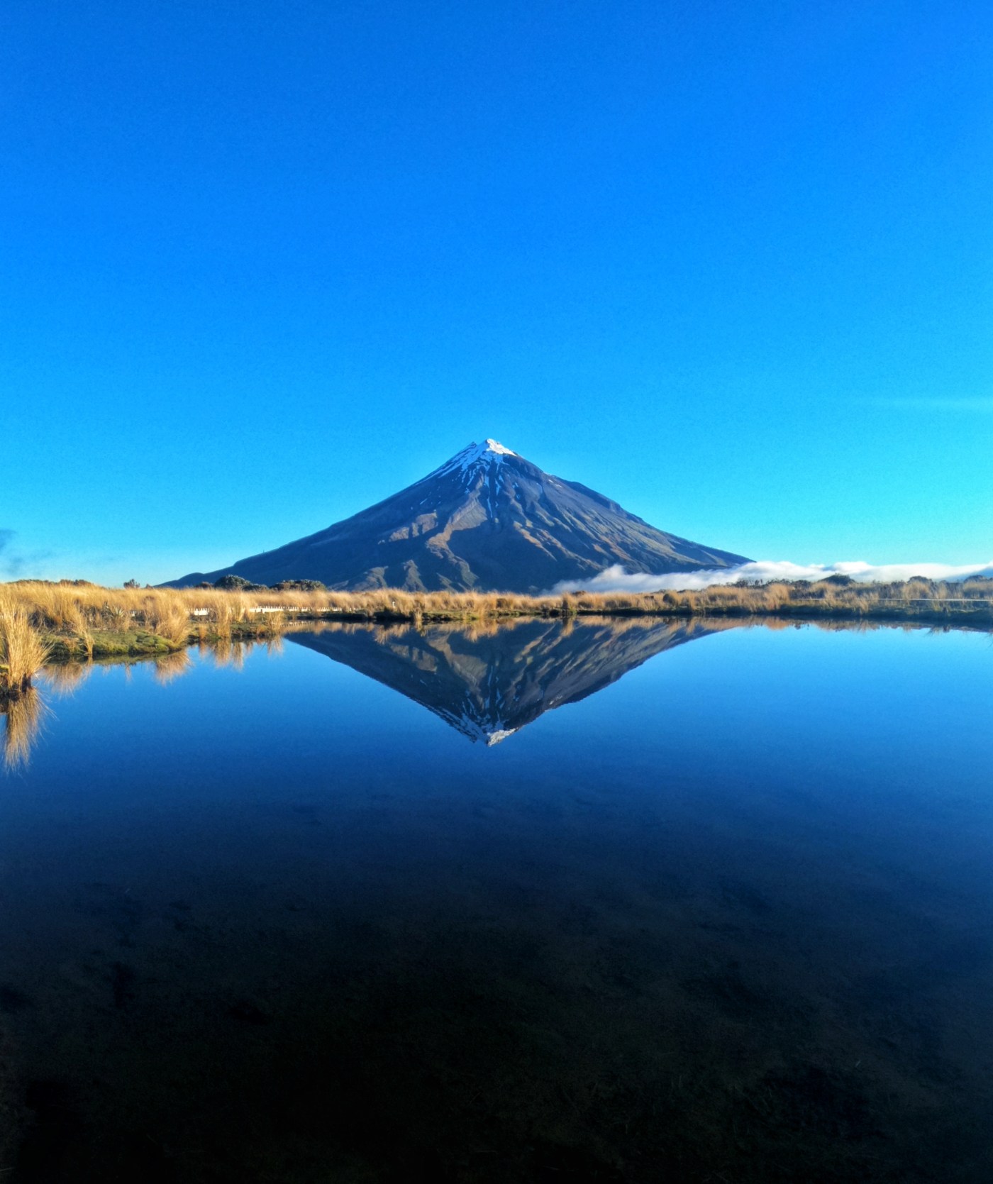 Mt Taranaki in Pouakai Tarn reflection