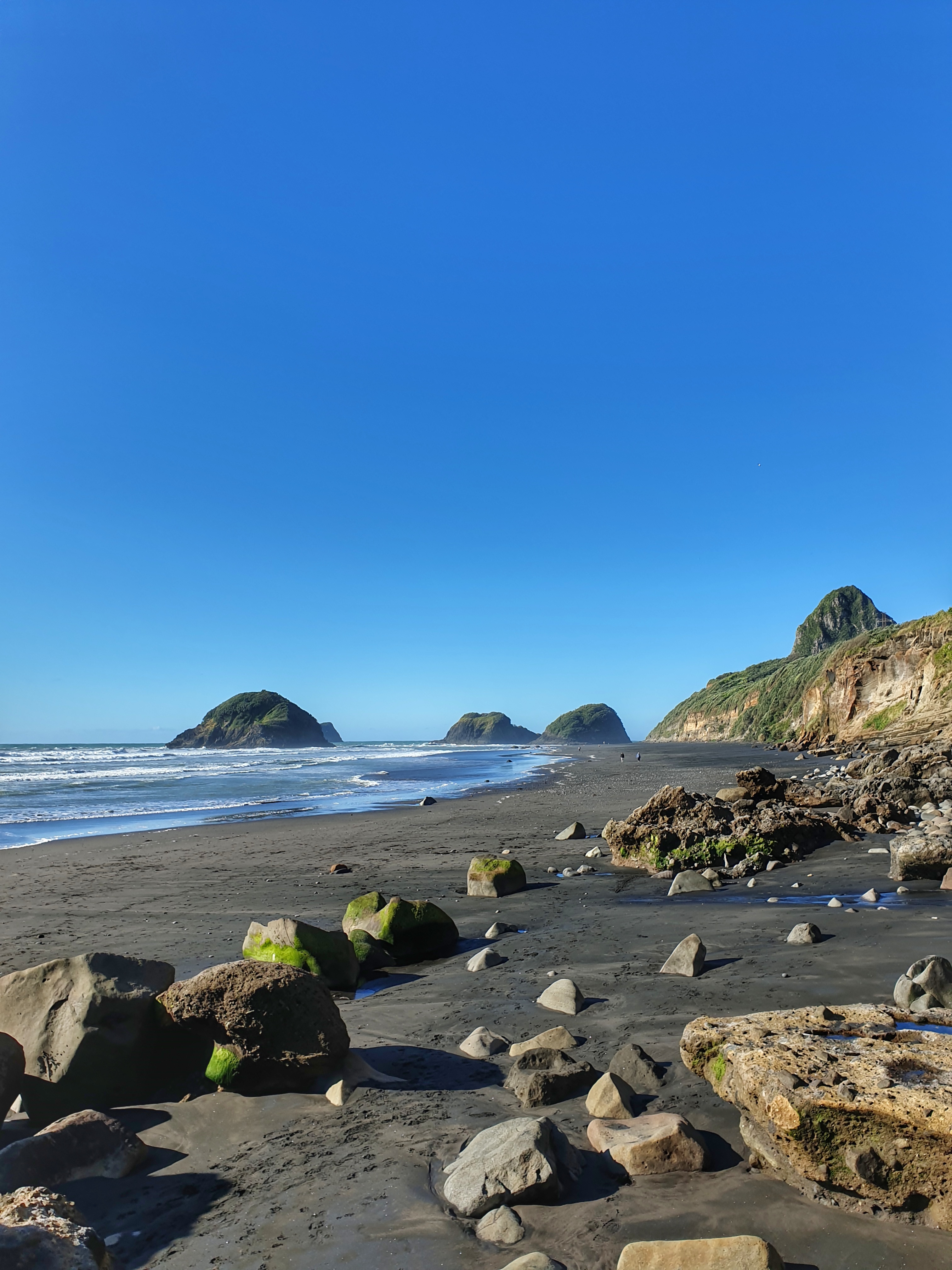 Back Beach with view of Paritutu Rock