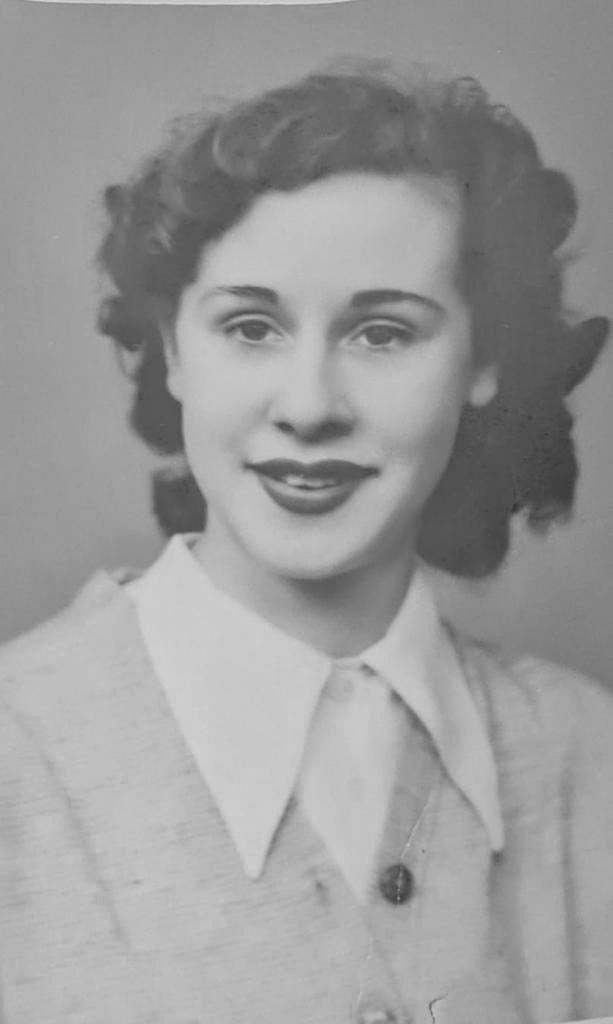 Black and white photo of a young lady