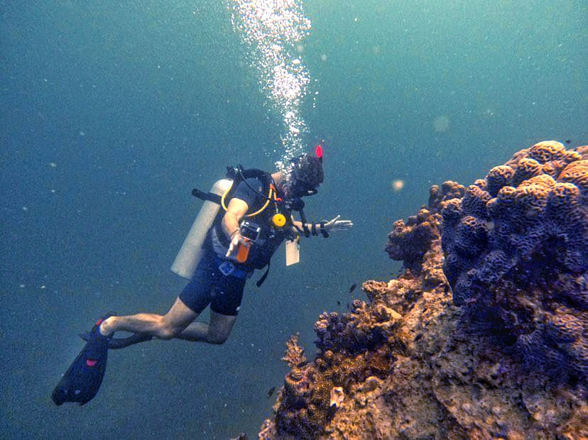 Calum Everitt Scuba diving in Koh Tao