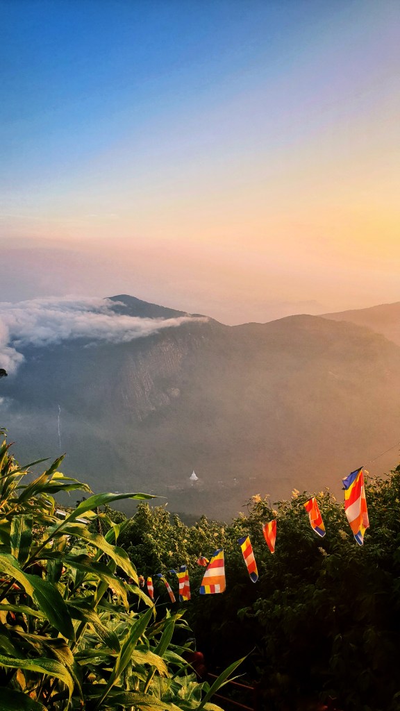 View down from Adams Peak at Sunrise