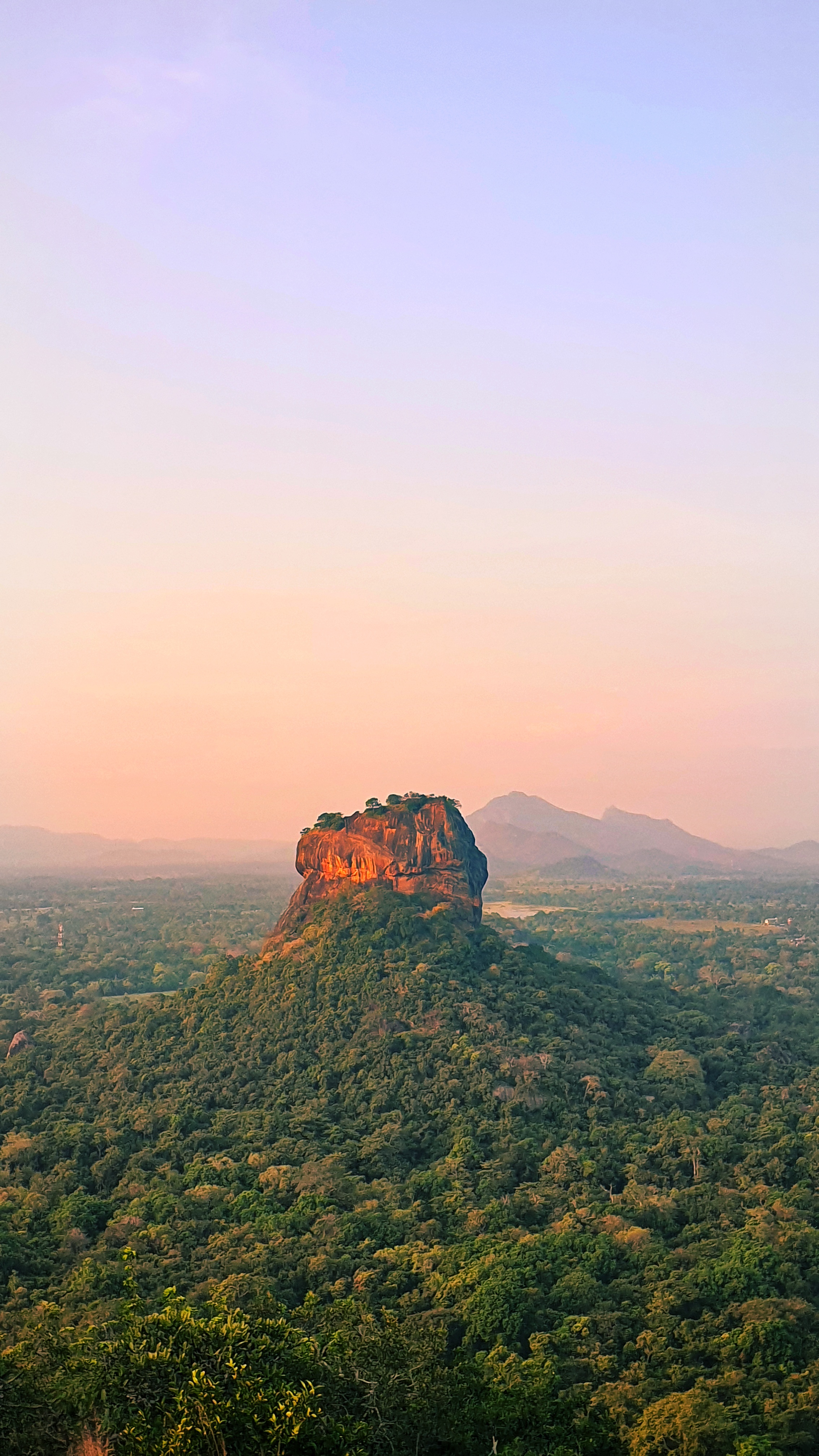 Sigiriya Rock Fort at sunrise