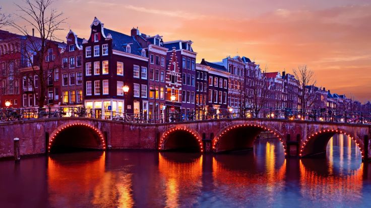 Amsterdam at dusk