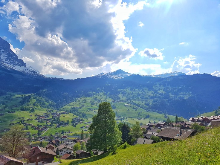 Views of surrounding mountain in Grindlewald